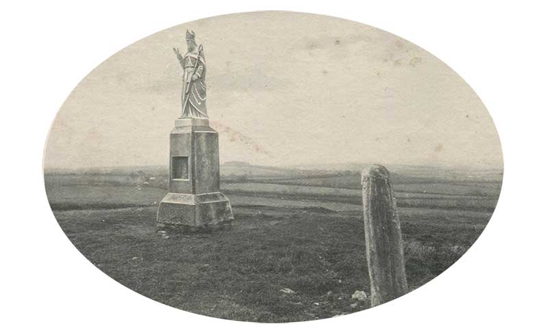 Tara - showing St. Patrick's Statue and the Croppies' Stone