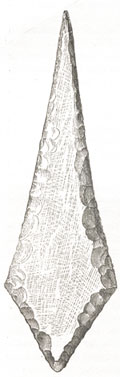 Flint spear head from the Collection of the Royal Irish Academy