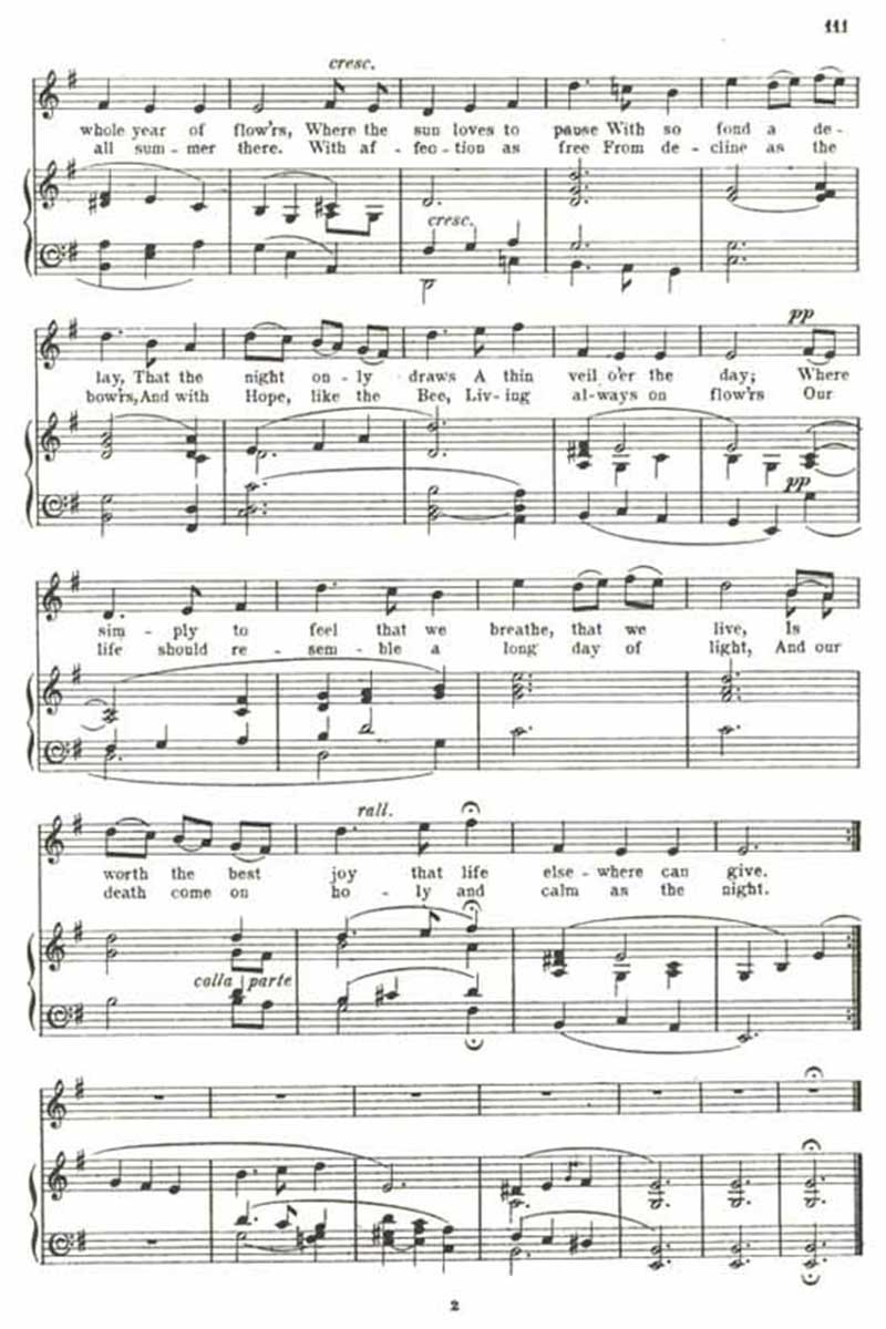 Music score to Oh! Had we some bright little isle