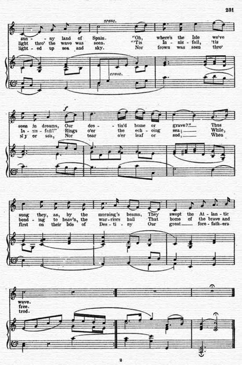 Music score to Song of Innisfail