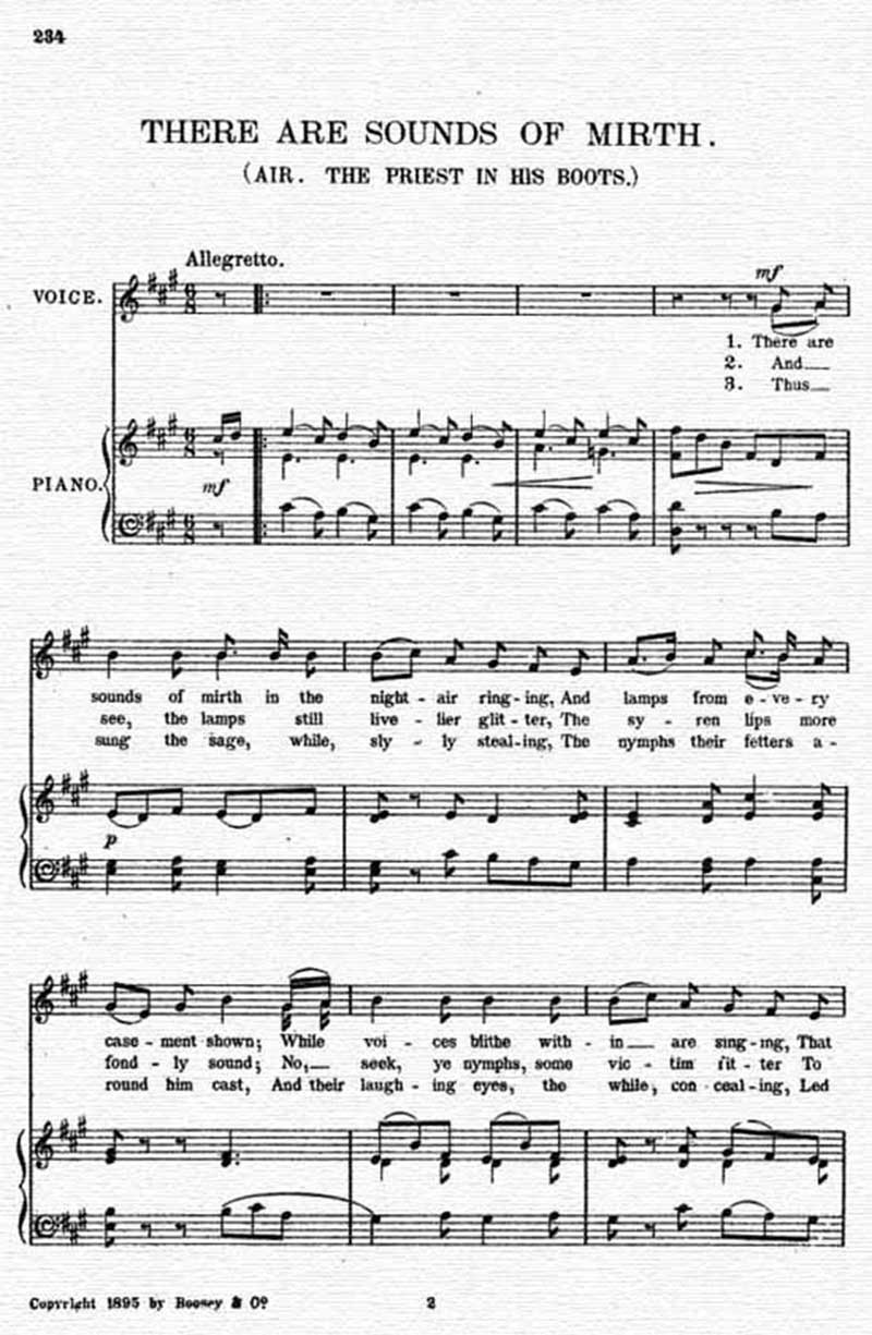Music score to There are sounds of mirth