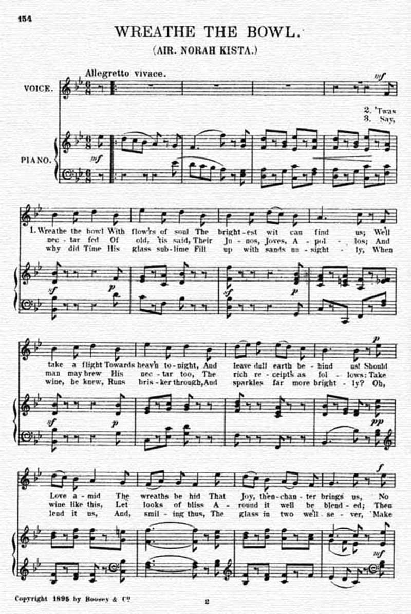 Music score to Wreathe the bowl