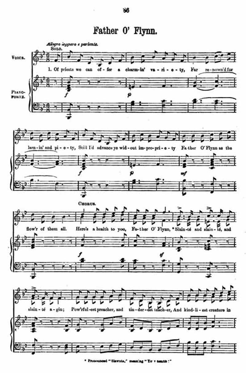 Music score to Father O'Flynn