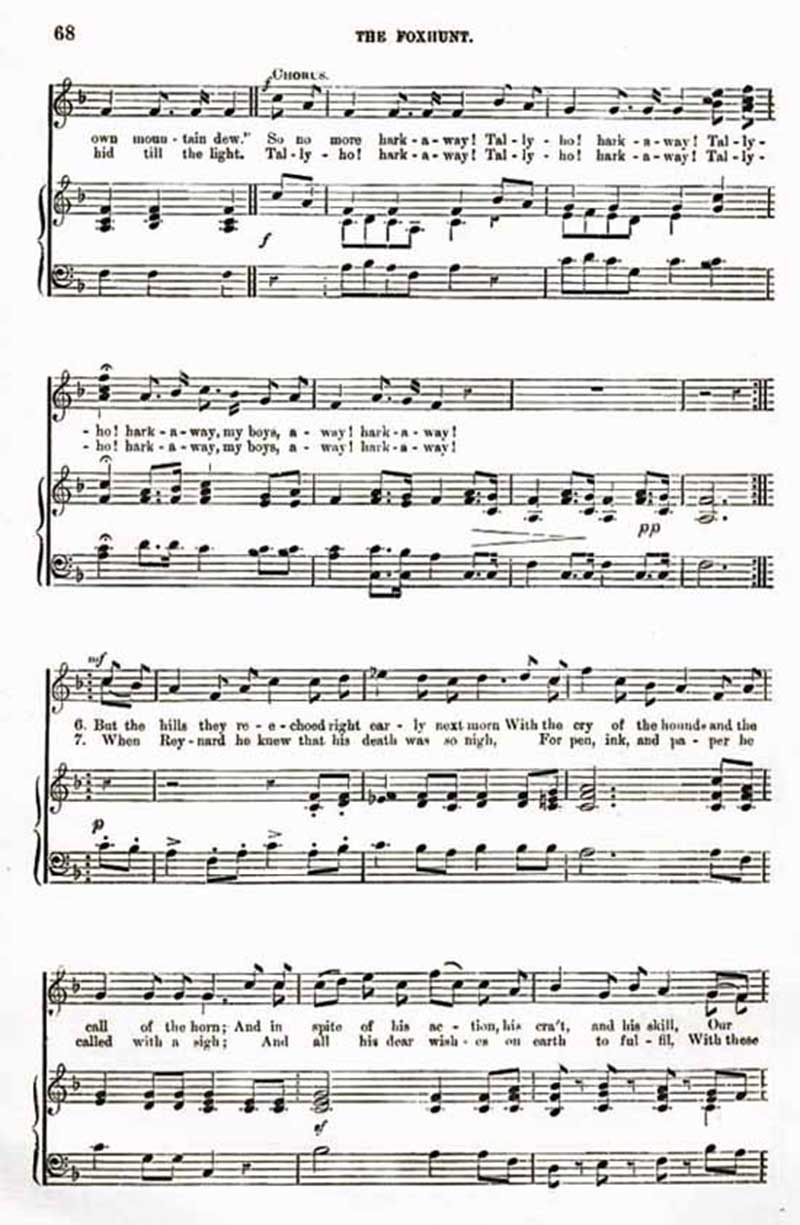 Music score to The Foxhunt