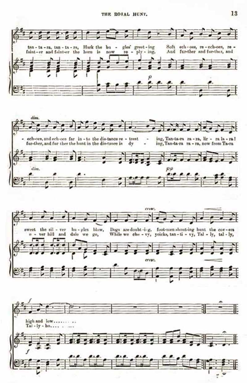 Music score to The Royal Hunt