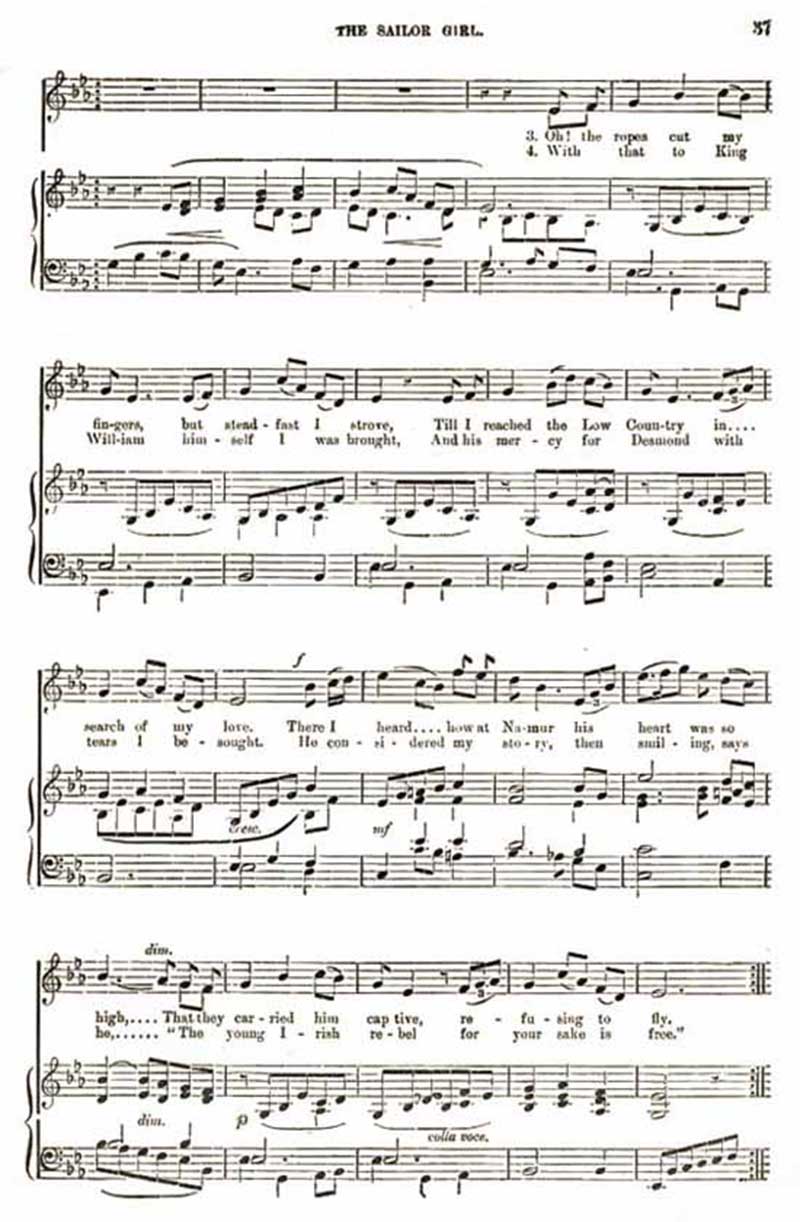 Music score to Sailor Girl