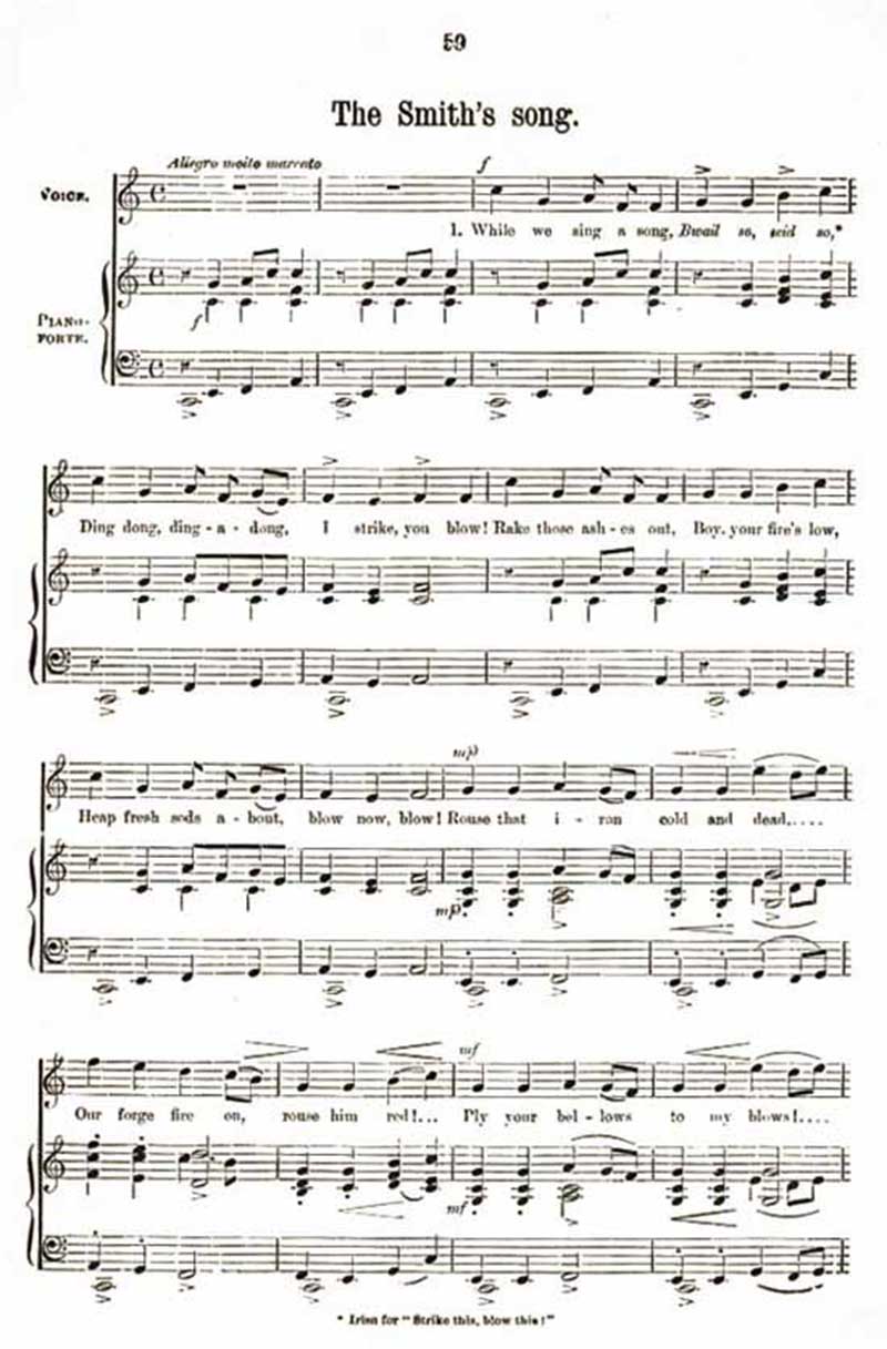 Music score to The Smith's Song