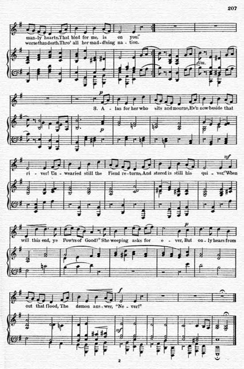Music score to As vanquished Erin