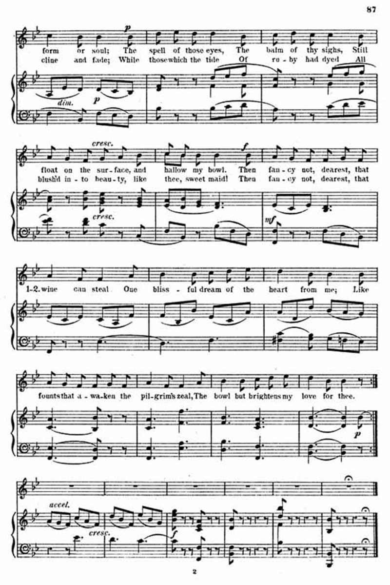Music score to Nay, tell me not dear