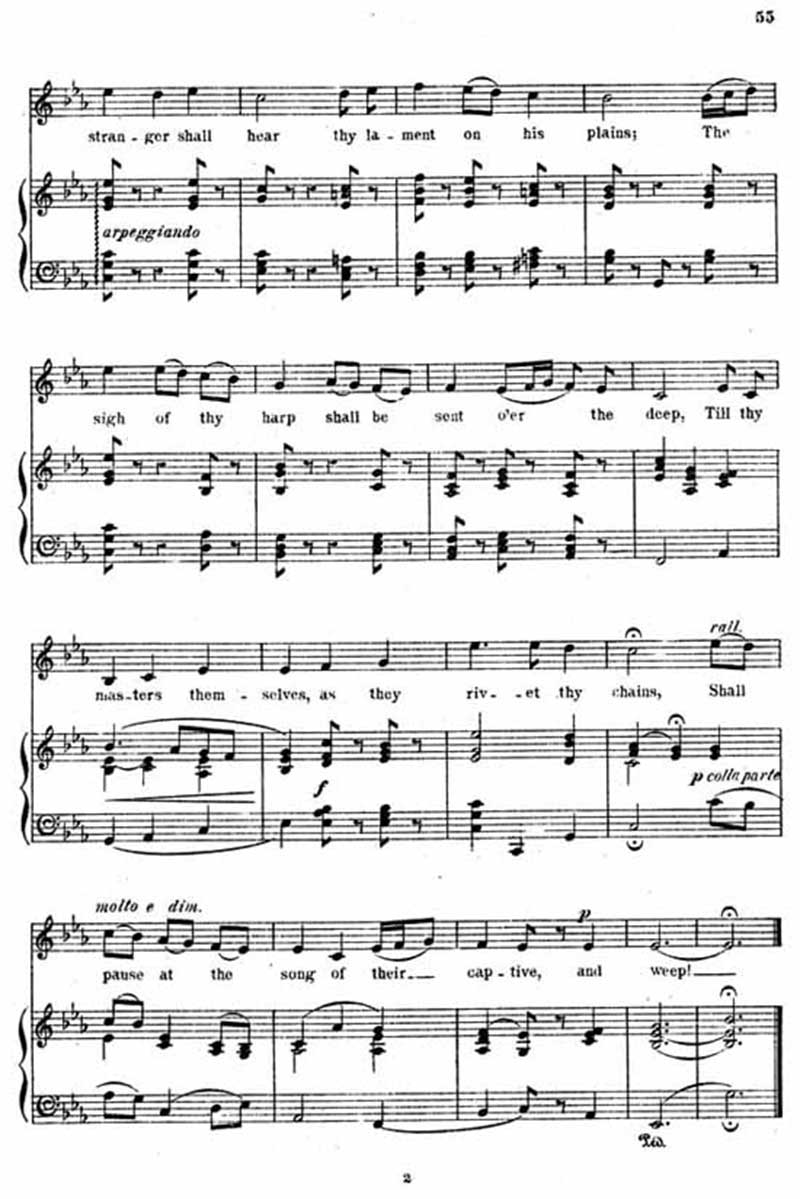 Music score to Oh! Blame not the bard