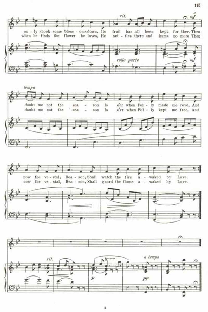 Music score to Oh! Doubt me not