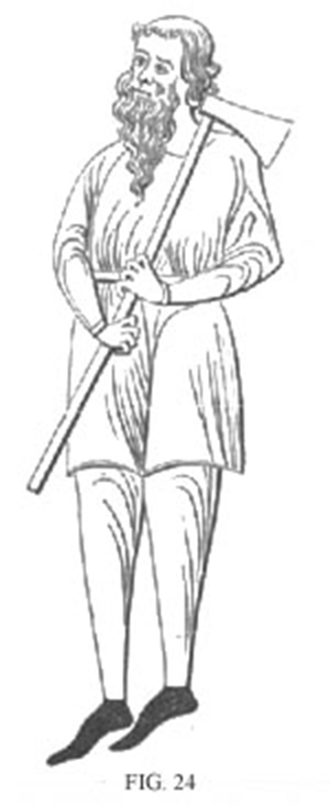 Dermot Mac Murrogh with the narrow battle-axe called sparra or sparth