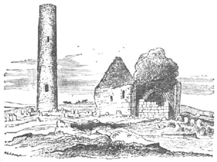 Ruins on Inishcaltra or Holy Island in Lough Derg