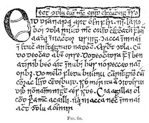 Facsimile of part of the Book of the Dun Cow