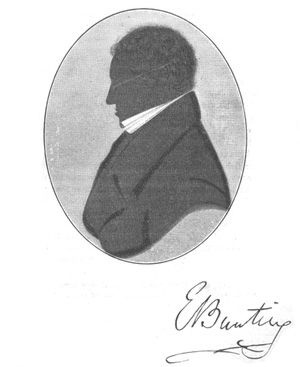 Silhouette of Edward Bunting