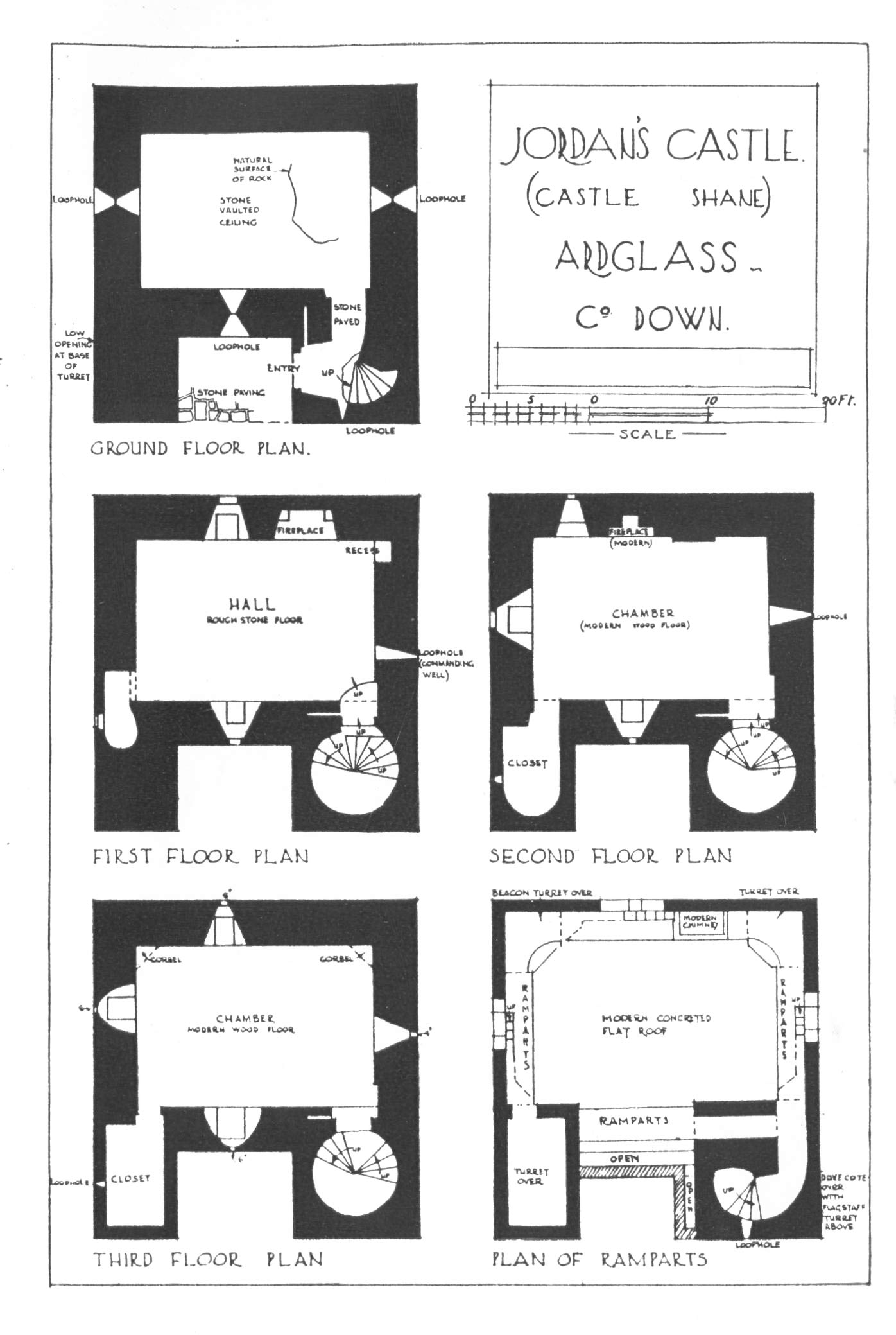 Plan of Jordan's Castle, Ardglass