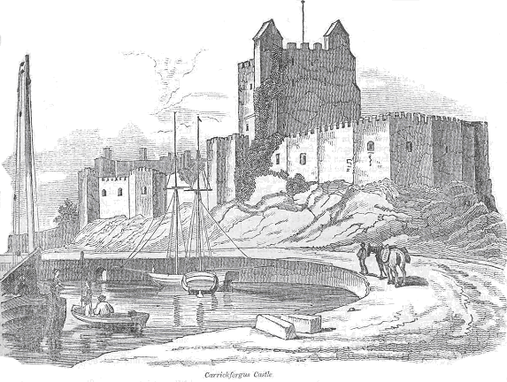 Carrickfergus Castle in 1832